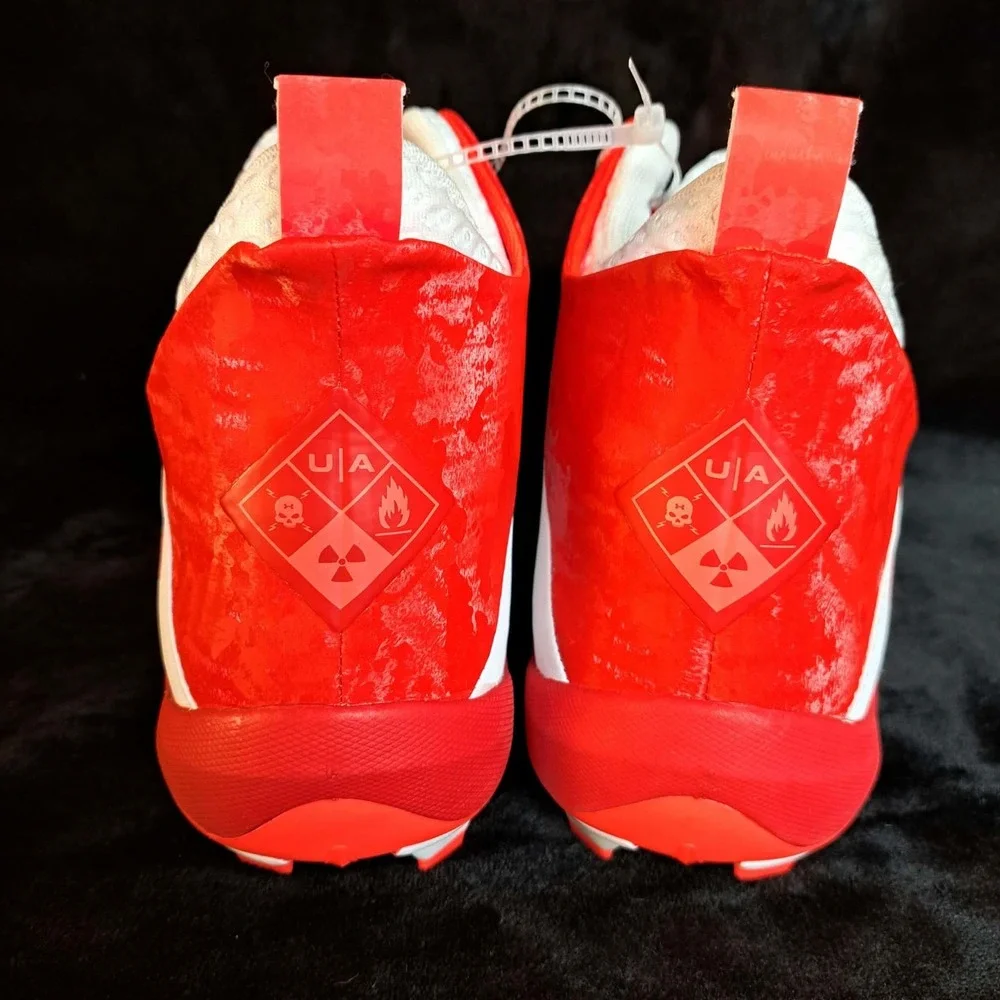 Under Armour Hammer MC 2.0 Men's Size 11.5 Red White 3027306-101 Football Cleats
